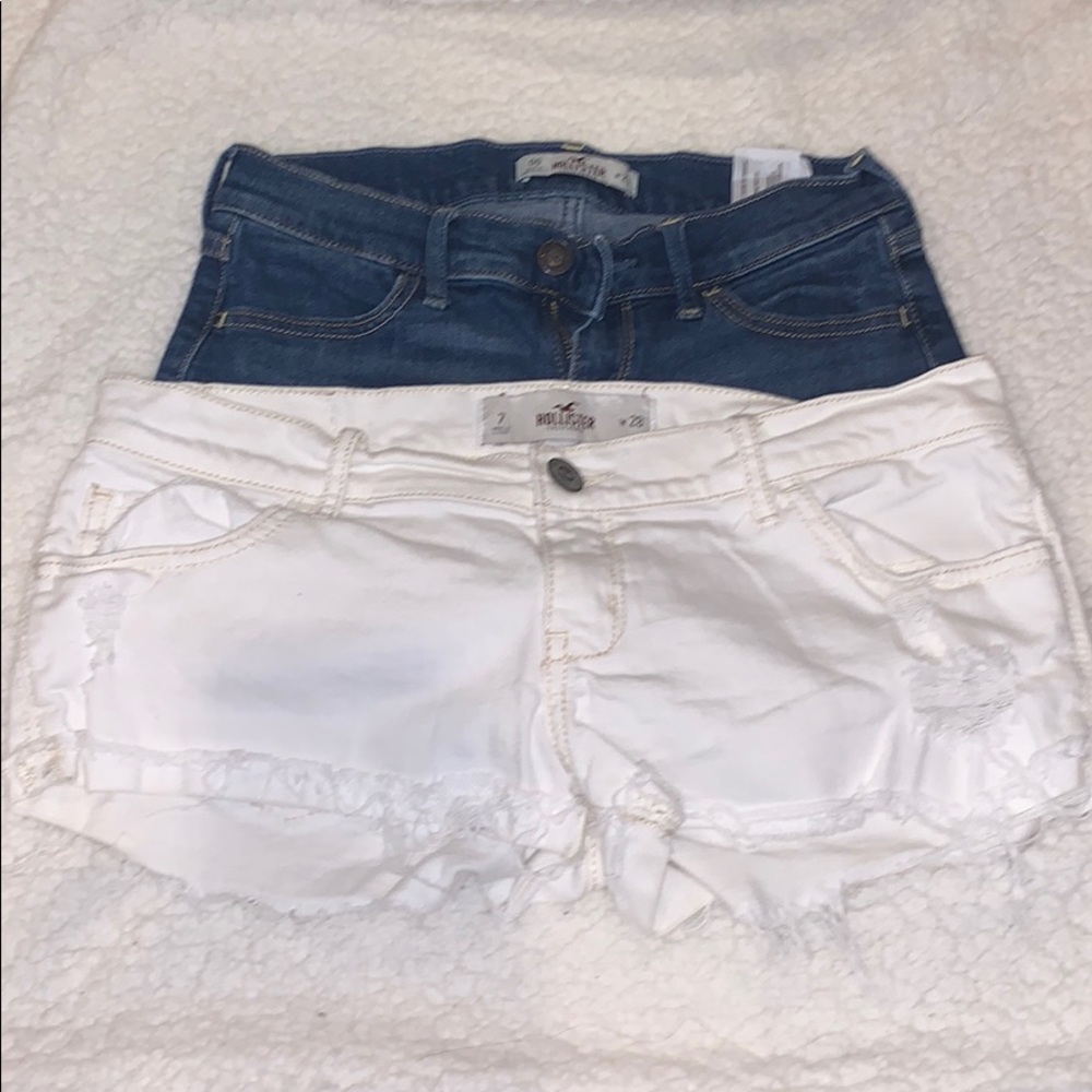 2 pairs of hollister jean shorts